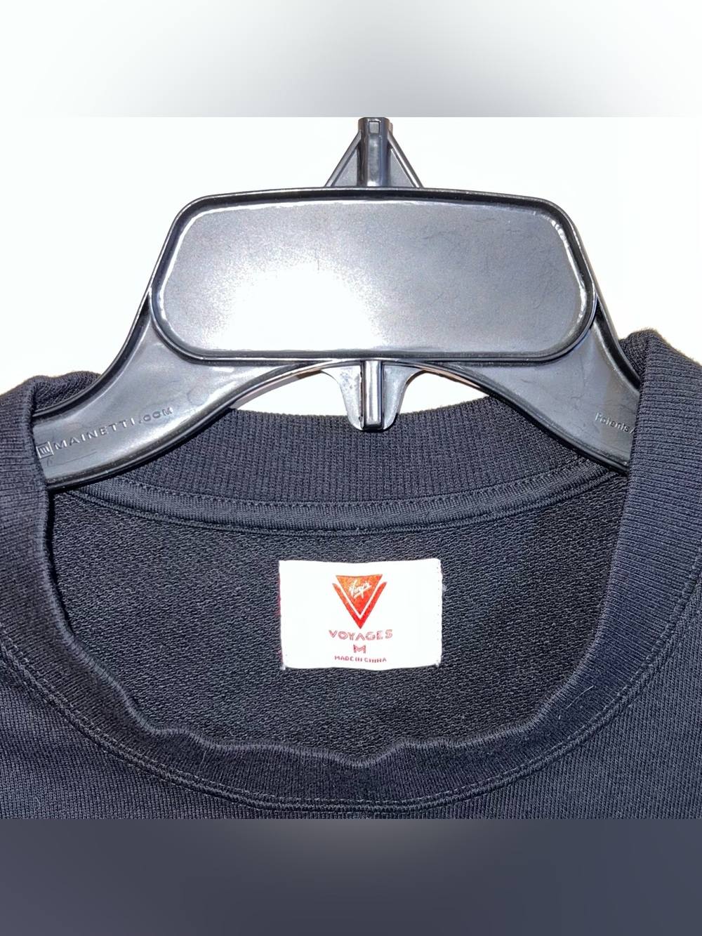 Virgin Voyages Long Sleeve Studded Crewneck Sweatshirt Women’s M Black Red - Picture 4 of 6